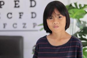 Portrait of kid with blur background photo