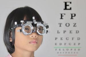 Girl eye test photo