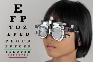 Girl eye test photo