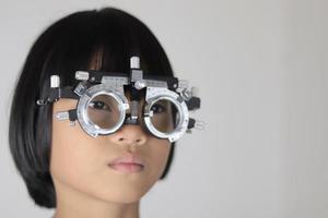 Girl eye test photo