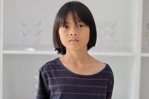 Portrait of child with blur background, kid, girl photo