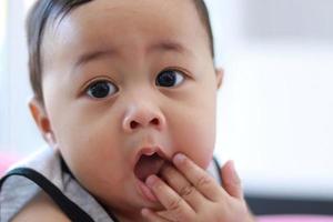 Closeup of baby boy photo