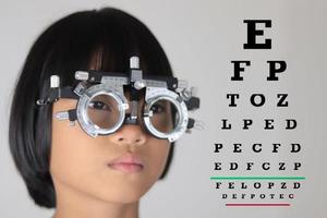 Girl eye test photo