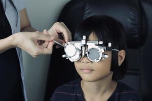 Girl eye test photo