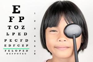 Girl eye test photo