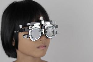 Child eye test concept photo