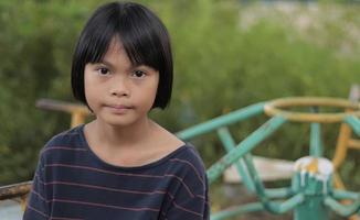 Portrait of child with blur background photo