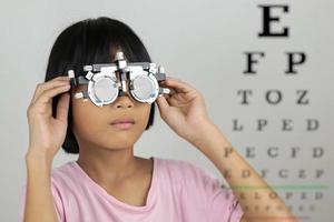 Girl eye test photo