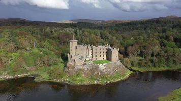 Dunvegan Castle and harbour on the Island of Skye, Scotland video