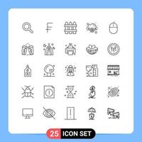 25 Creative Icons Modern Signs and Symbols of hardware devices home computers computing Editable Vector Design Elements