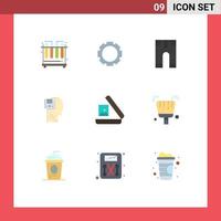 Universal Icon Symbols Group of 9 Modern Flat Colors of picture image pants male data Editable Vector Design Elements