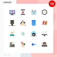 Modern Set of 16 Flat Colors and symbols such as agreement traffic calendar lights coin Editable Pack of Creative Vector Design Elements