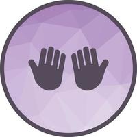 Praying Hands Low Poly Background Icon vector