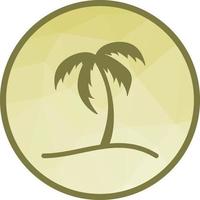 Coconut Tree Low Poly Background Icon vector