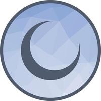 New Moon Low Poly Background Icon vector