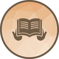 Reading Holy Book Low Poly Background Icon vector