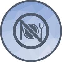 No Food Low Poly Background Icon vector