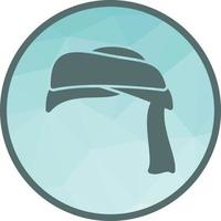 icono de fondo de turbante low poly vector