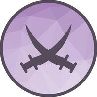Two Swords Low Poly Background Icon vector