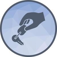 Holding Keys Low Poly Background Icon vector