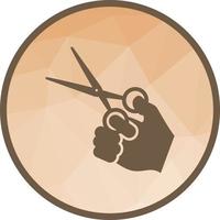 Holding Scissors Low Poly Background Icon vector