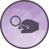 Holding Magnifier Low Poly Background Icon vector