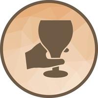 Holding Wine Goblet Low Poly Background Icon vector