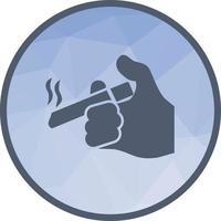 Holding Cigarette Low Poly Background Icon vector
