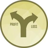 Profit Loss Low Poly Background Icon vector