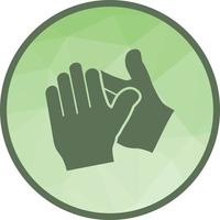 Clapping Hands Low Poly Background Icon vector