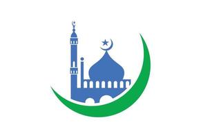 Mosque logo design, Islamic logo template, Vector illustration.