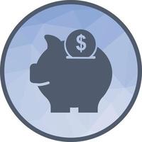 Piggy Bank Low Poly Background Icon vector