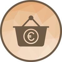 Euro Basket Low Poly Background Icon vector