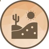 icono de fondo de baja poli del desierto vector