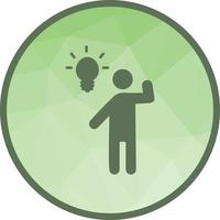 Businessman with Idea Low Poly Background Icon vector