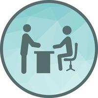 Boss Reading Document Low Poly Background Icon vector