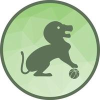 Lion Performing Low Poly Background Icon vector