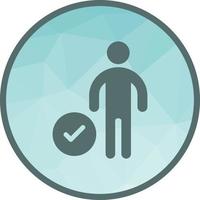 Checked Profile Low Poly Background Icon vector