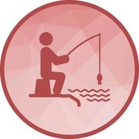 Fishing Low Poly Background Icon vector