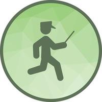 Running Cop Low Poly Background Icon vector