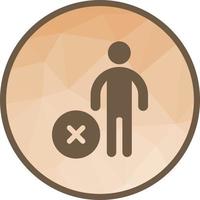 Remove User Low Poly Background Icon vector