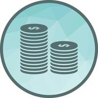 Stack of Coins Low Poly Background Icon vector