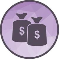 Money Bags Low Poly Background Icon vector