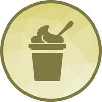 Icecream in Cup Low Poly Background Icon vector