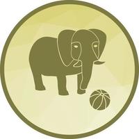 Elephant Performing Low Poly Background Icon vector