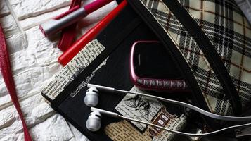 Work Bag And Office Diary On Table in Karachi Pakistan 2022 photo