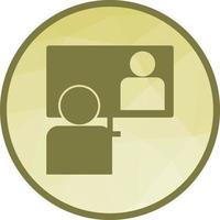 Online Lecture Low Poly Background Icon vector