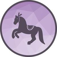 Horse Performing Low Poly Background Icon vector
