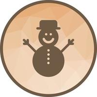 Snowman Low Poly Background Icon vector