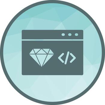 Clean Code Low Poly Background Icon vector